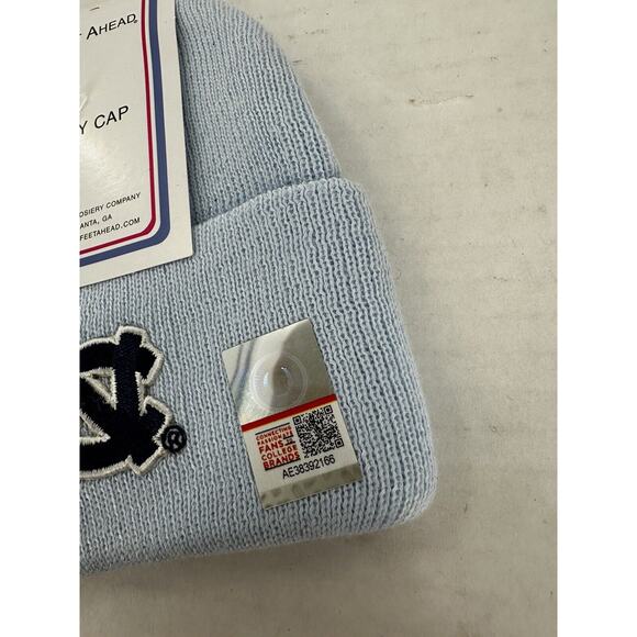 North Carolina Tar Heels Baby Hat Beanie Knit Logo Newborn Hospital Blue New - Picture 2 of 3